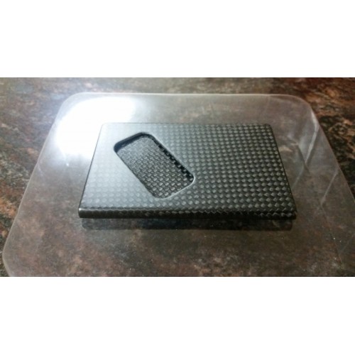 Carbon Fiber Card Holder – 100% carbon fiber black/black with Matt finish